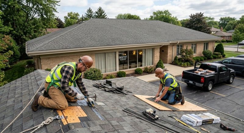Our team working on Roofing Service projects in Rye, NY