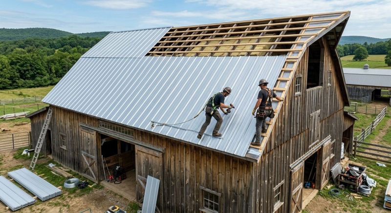 Barn Roof Construction in Rye, NY