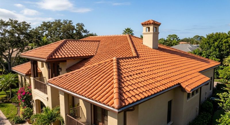 Barrel Tile Roof Installation in Rye, NY