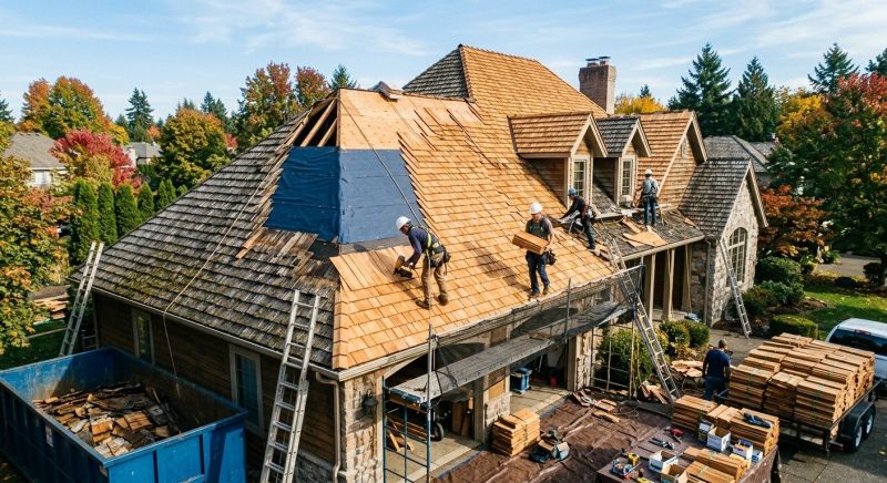 Cedar Roof Replacement in Flushing, NY