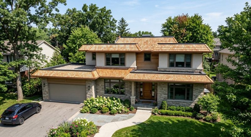 Cedar Shake Roof Construction in Darien, CT