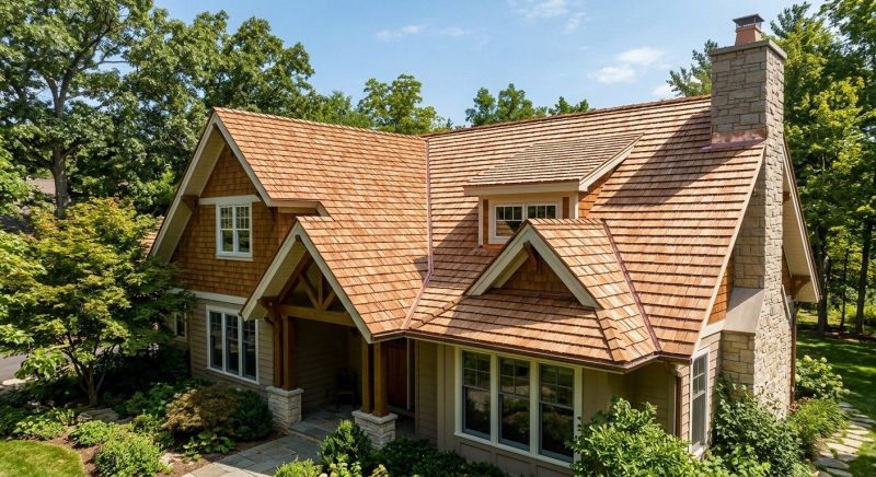 Cedar Shake Roof Construction in Long Island City, NY
