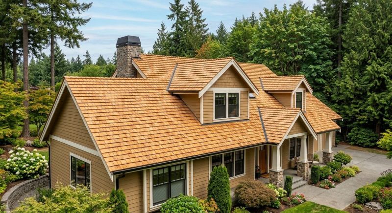 Cedar Shake Roof Construction in Melville, NY