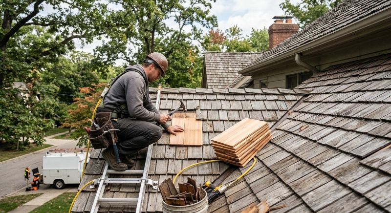 Cedar Shake Roof Repair in Wilton, CT