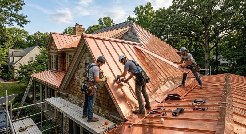 Copper Roof Installation in Rye, NY