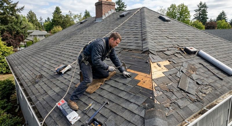 Damaged Roof Repair in Commack, NY