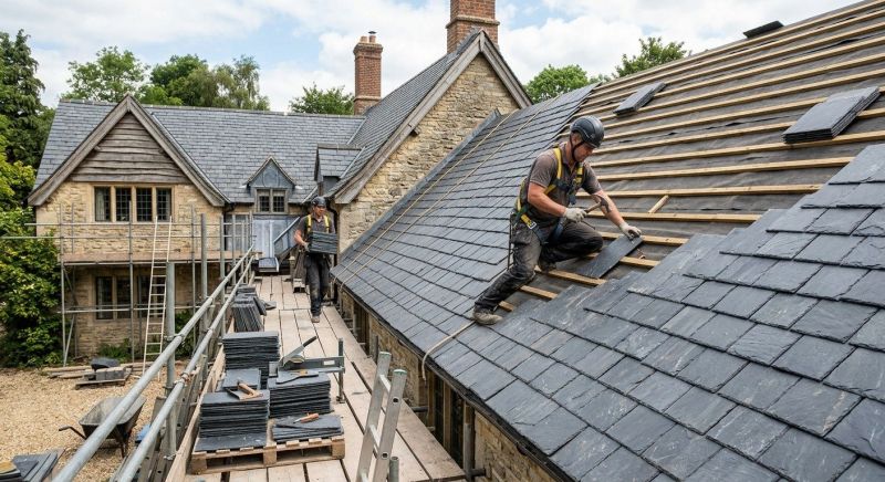 Slate Roof Installation in Bayville, NY