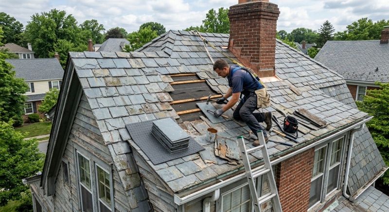 Slate Roof Repair in Old Greenwich, CT