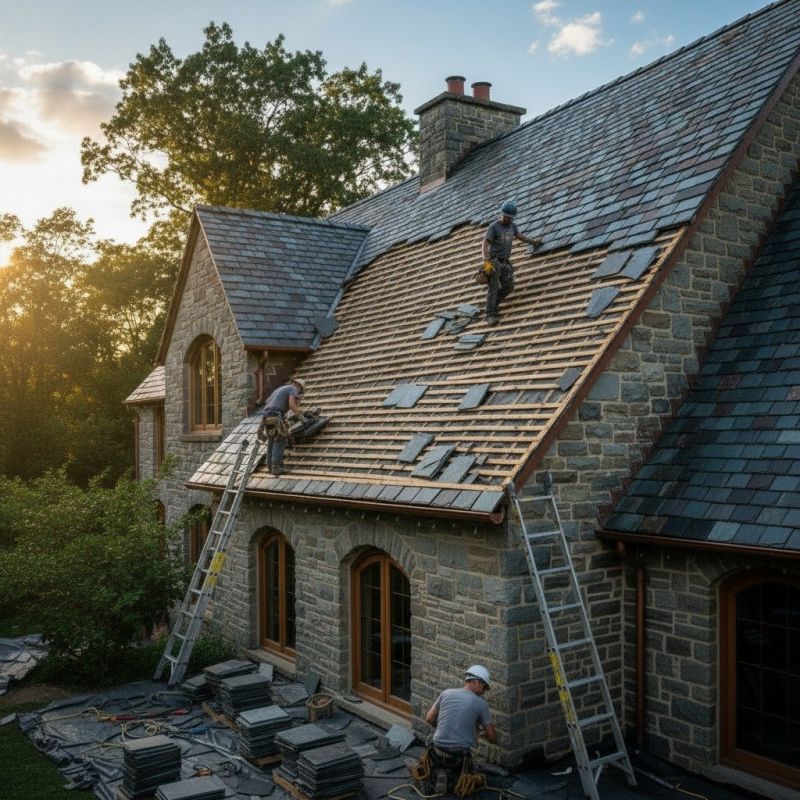 Slate Roof Replacement in Massapequa, NY