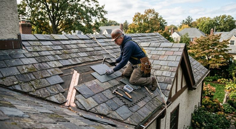 Slate Shingles Repair in Hicksville, NY