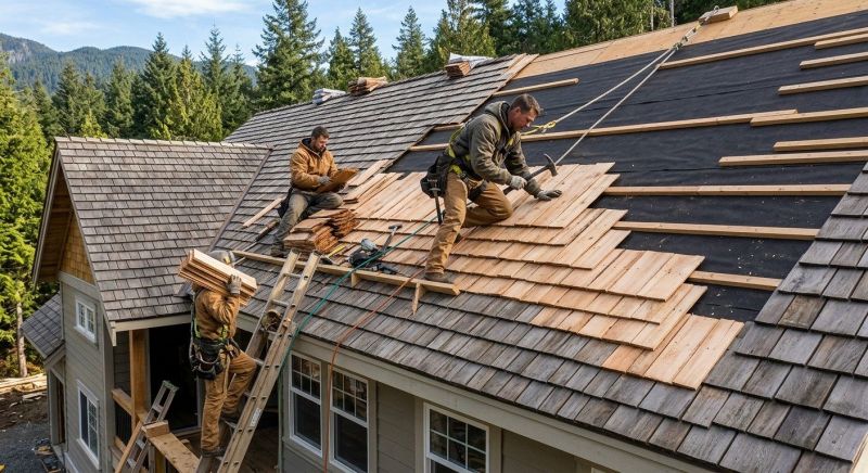 Wood Roofing Installation in Woodmere, NY