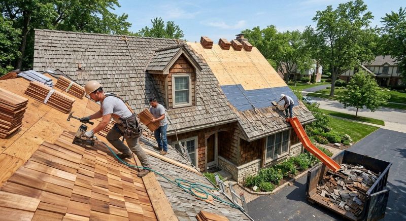Wood Shake Roof Replacement in Garden City, NY